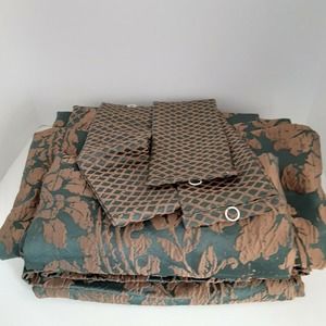 J. Queen Drapery Panels"Montgomery" Masculine Abstract 51x87